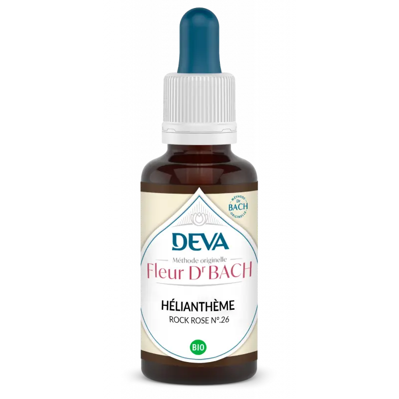 Fleurs de Bach - N°03 - Halianthème - Rock Rose 15 ml -Laboratoire DEVA
