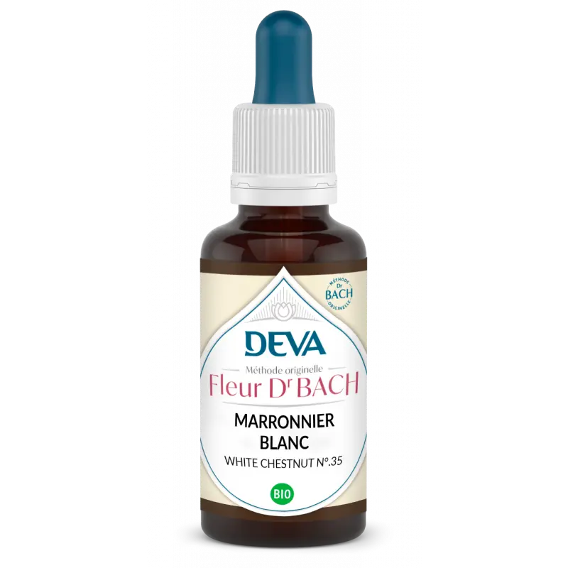 Fleurs de Bach - N°35 - Marronnier Blanc - White Chestnut 15 ml -Laboratoire DEVA