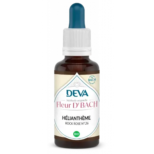 Fleurs de Bach - N°03 - Halianthème - Rock Rose 15 ml -Laboratoire DEVA
