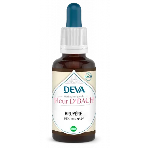 Fleurs de Bach - N°14 - Bruyère - Heather 15 ml -Laboratoire DEVA